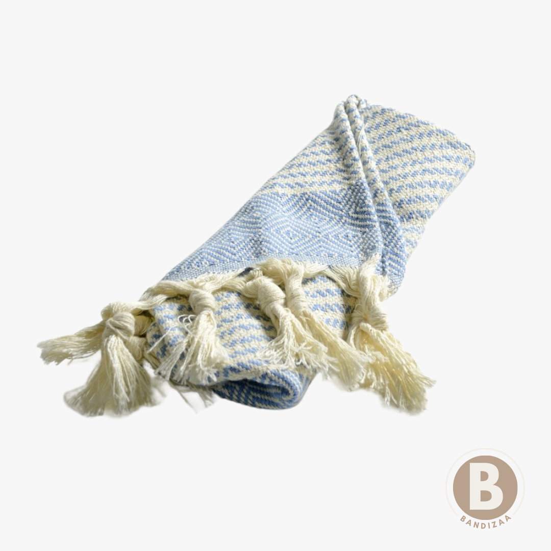Tadé Gastendoek Blauw – 100% Biologisch Katoen – 30x50 cm