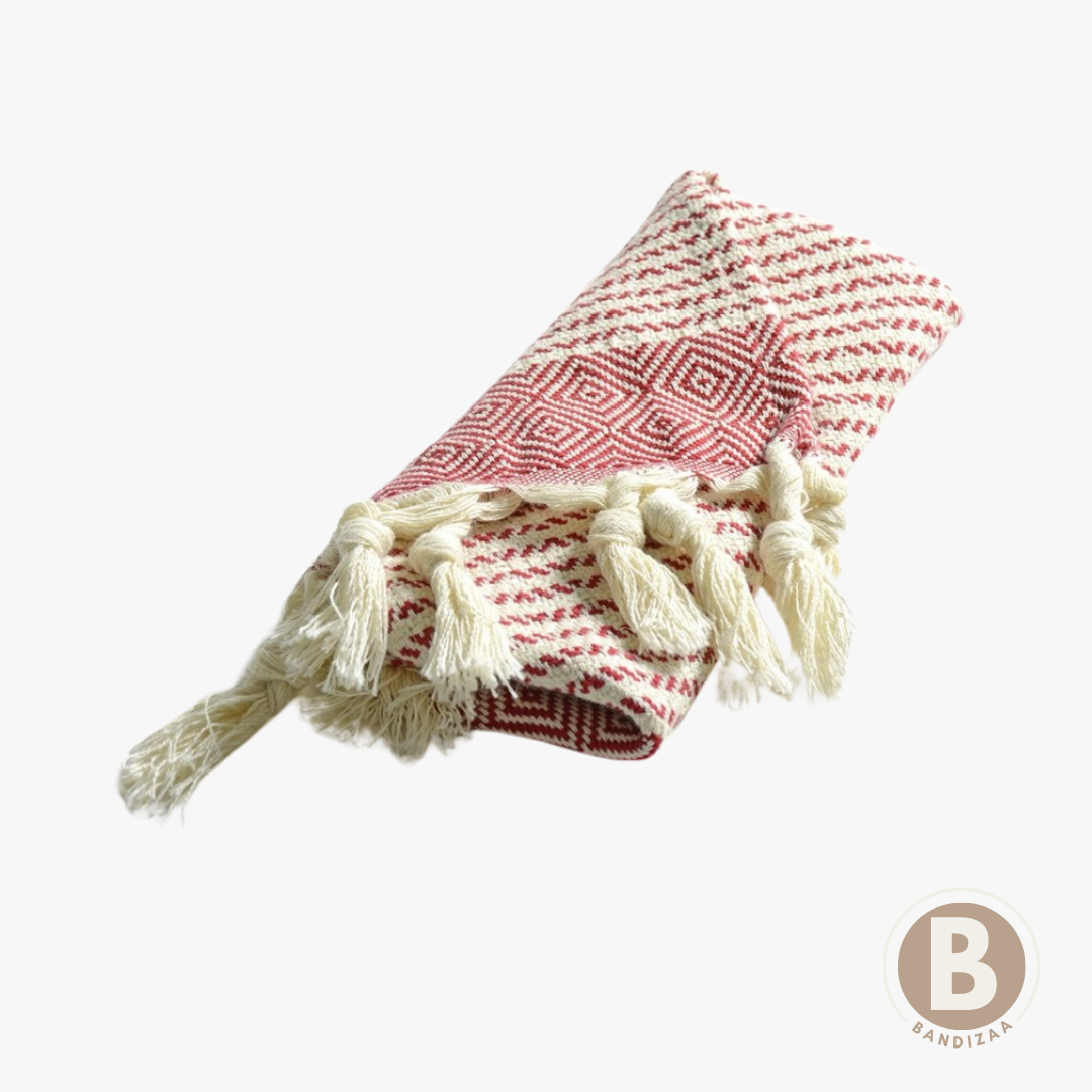 Tadé Gastendoek Rood – 100% Biologisch Katoen – 30x50 cm