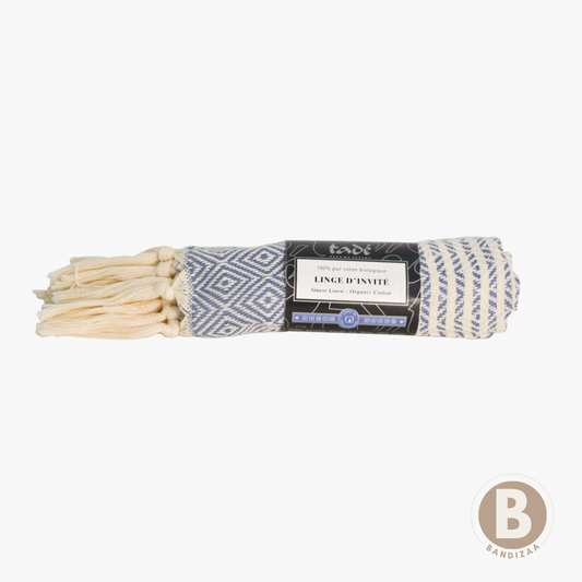 Tadé Gastendoek Blauw – 100% Biologisch Katoen – 30x50 cm